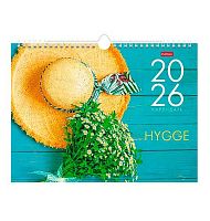Календарь настенный 2026г. ХАТ спираль Мини "Hygge style" 34487 мелов.,ригель,22*30см,12л.,115г/м2