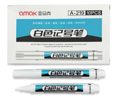 Маркер перм. INTELLIGENT MK-4 белый,конич.,3мм Маркер перм. INTELLIGENT MK-4 белый,конич.,3мм