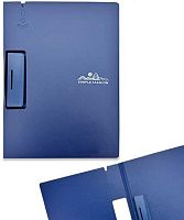 Папка-клипборд А4 INTELLIGENT DK-87 тёмно-синий,зажим сбоку,с доп.створкой