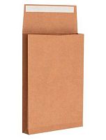 Конверт-пакет почтовый Крафт 229*324*40мм C4 Extrapack стрип,100г/м2,объёмн. 6541