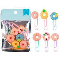 Закладка-скрепка КОКОС "Пончики" 252653 (6шт.)