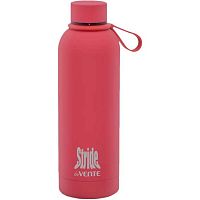 Бутылка-термос 500мл deVENTE "Stride Bordeaux Red" 8090593 винная,мат.,нерж.сталь,силик.ручка