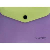 Папка-конверт на кнопке А6 ЭКСМО "Colour Duet. No 2" ПКПФ60216 пластик,180мкм