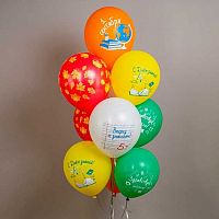 Шары возд. Микрос 12" шелк рис. 2ст.+5ст. 2цв. Праздник 1 Сентября! Вперёд к знаниям! Ч56482 асс.