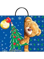 Пакет выруб. Миленд 37*35см "Мишка с ёлкой" НФ-00006185 90мкм,пластик.ручка