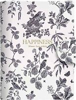 Бизнес-тетрадь А5  96л. INFOLIO спираль "Happiness" I1673/black кож.зам.,клетка,тисн.фольг.