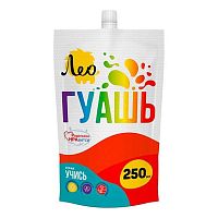 Гуашь 250мл Лео "Учись" LGD-250 (337) алая группа 3 дой-пак с штуцером