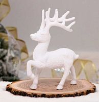 Фигурка НГ "Зимний олень" 196-1184 белый,9.5*4.5*12см