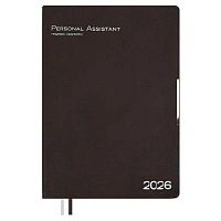 Ежедневник 2026г. А4 120л. ESCALADA кож.зам. "Шеврет глосс коричневый" 70206 мягк.обл.