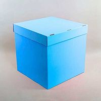 Коробка д/воздушных шаров и подарков Микрос ТЧ53136 голубая,30*30*30см