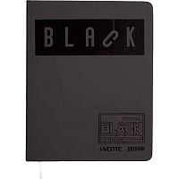 Дневник 1-11кл. deVENTE тв.обл. "Total black" 2020667 кож.зам.,чёрн.объёмн.аппл.,бел.бум.,выб.лак