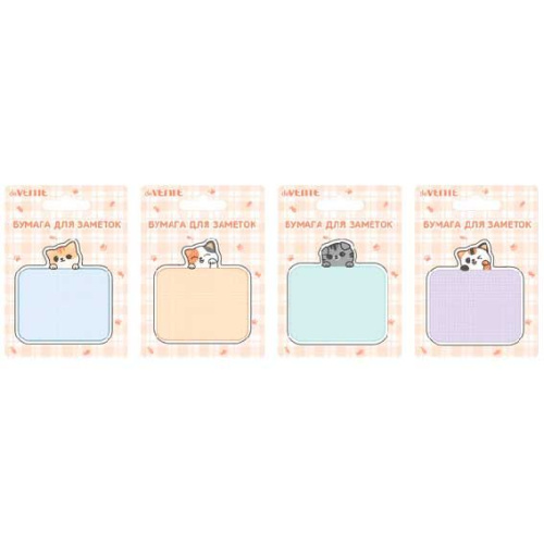 Кл.бумага д/заметок 70*70мм deVENTE  30л. "Fanny Cats" 2010140