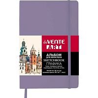 Скетчбук А6  80л. deVENTE тв.обл. "Art" 2134419 сиреневый,кож.зам.,крем.бум.140 г/м2