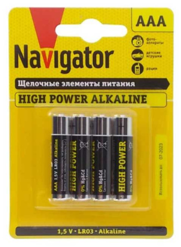 Батарейка Navigator LR03 BL4 Alkaline