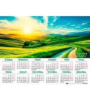 Календарь настенный листовой А2 2027г. ХАТ "Зелёные просторы" 34605 мелов.,135г/м2 096940