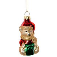 Игрушка ёлочная REMECO "Мишка" 719818 стекло,4,5*4,5*8,5см