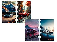 Записная книжка А6  80л. АППЛИКА спираль Перевертыш "Авто" С1226-68