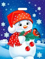 Пакет полиэт. 38*48см "Снеговик и снегирь" 56.005.00 