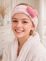 Повязка на голову АЛЕФ GIRLY "Плюшевое сердечко" 180-001-02 розовая