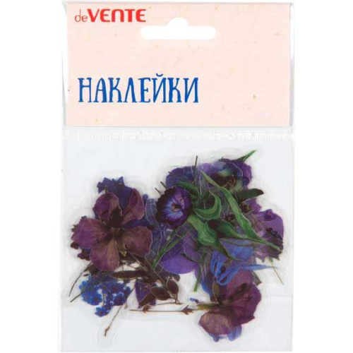 Набор наклеек д/творчества deVENTE "Violet flowers" 8002223 от 2*6см до 5*6см,ПВХ,асс.