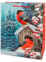 Пакет подар. Миленд Dream cards НГ "Снегири" ППК-2339 глит.,мат.лам.,26*32*10см