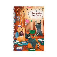 Тетрадь для нот 24л. А4 EK "Ноты-еноты" 54306 вертик.ориентация