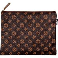 Папка д/тетрадей А5 deVENTE "Monogram" 8056499 коричн.,антиванд.кож.зам.,на молн.