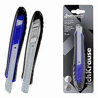 Нож канцелярский  9мм EK "Megapolis" 63471 ассорти,с авт.фикс.лезвия