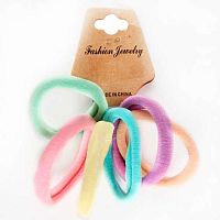 Резинка д/волос КОКОС 209948 (набор 6шт) ,4,5см,асс.6цв.