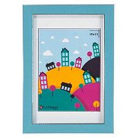 Фоторамка пластик 10*15см Акварель голубой,ширина багета-14мм