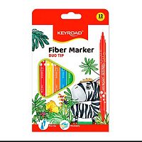 Фломастеры двухстор. 12цв.-12шт. KEYROAD "Duo Tip" KR971414 вент.колп.,2,0-4,0мм,карт.футл.