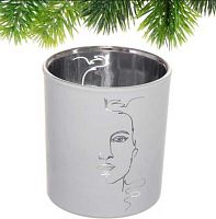 Подсвечник "Нежный силуэт" 201-3897 белый,7*7,8см