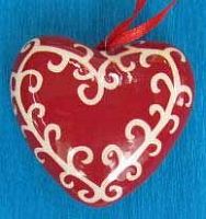 УЦЕНКА Подвесное украшение "Сердце" 5,55*5,5*3,4см Ф21-2108
