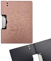 Папка-клипборд А4 INTELLIGENT "Полосы" DL-241 коричн./чёрн.,PVC,зажим сбоку,с доп.створ.,2500мкм