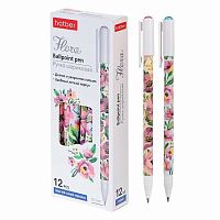 Ручка масл. шар. ХАТ "Flora" 069853 синяя,0,7мм,асс.