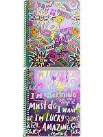 Тетрадь 96л. (клетка) Проф-Пресс спираль "Надписи и цвет" Т96-3624 твин-лак