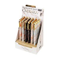 Ручка шар. BV "Carrara" 20-0204/61 синяя,0,38мм,корп.мрамор.принт,асс.