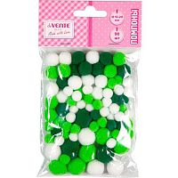 Набор д/творчества deVENTE "Помпоны" 8000555 зелёные,10-20мм,90шт.