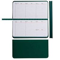 Еженедельник н/д  А6  64л. Fiorenzo кож.зам. "Simply. Зелёный" 253116 поролон,резинк.