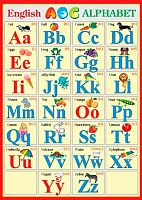 0.9-02-909 Плакат А4 "Английский алфавит" (МО)