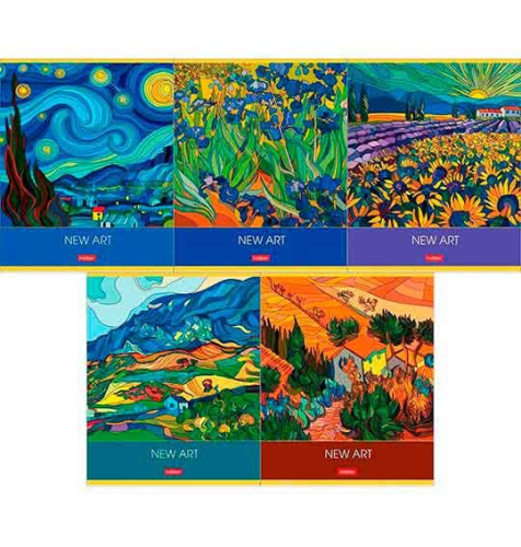 Тетрадь 80л. (клетка) ХАТ "New art" (086270) глянц.лам.,тиснение,асс.