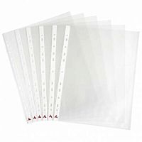 Карман с перфорацией  80мкм А4+ Бюрократ "Суперлюкс" 817166 (080GSLUX) глянц.факт.