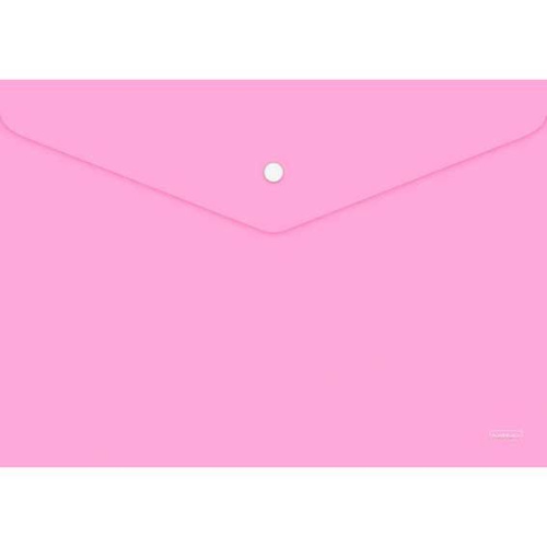 Папка-конверт на кнопке А4 ХАТ Premium NEWtone Pastel Пион 05018 непрозр,180мкм