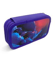 Пенал 3отд. 190*105 ПЧЕЛКА ПО-110 "Неизведанная галактика" ткан.торец