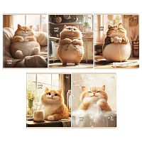 Тетрадь 48л. (клетка) BG "Cozy cat" 57629 выб.лак,асс.