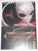 СБ Блокнот А5-  64л. (верх.спираль) пластик прозр. "Офисный" 22 (Мазда)142х200