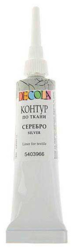 Контур акриловый по ткани ЗХК "Декола"  18мл серебро 5403966