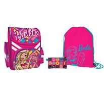 Ранец КанцБиз "Barbie" BREB-MT1-113F-SET31_p 35*26,5*13см,(+сумка д/обуви+пенал,кукла в подарок)