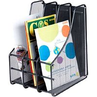 Лоток вертик.3-секц. deVENTE 3041002 чёрный,металл.,сетчатый,24,5*28*35,3см