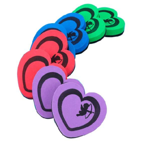 Губка для стирания с доски deVENTE "Heart" 6022705 д/офисных досок,d=9см,EVA и фетр,асс.